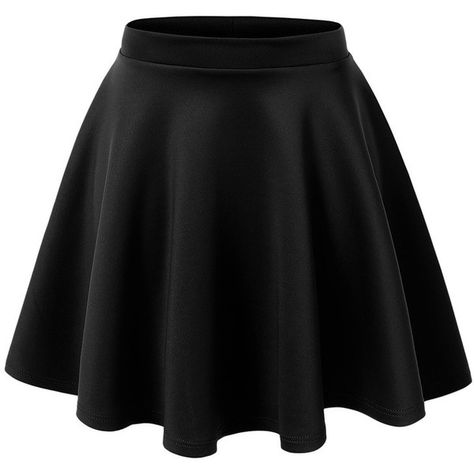 LE3NO Womens Basic Versatile Stretchy Flared Skater Skirt (17 AUD) ❤ liked on Polyvore featuring skirts, bottoms, saias, black, flare skirt, stretchy skirt, skater skirt, flared hem skirt and circle skirt Short Flared Skirt, Skater Skirt Dress, Black Flare Skirt, Flared Skater Skirt, Elastic Waistband Skirt, Black Skater Skirts, Mini Skater Skirt, Elastic Skirt, Flared Mini Skirt