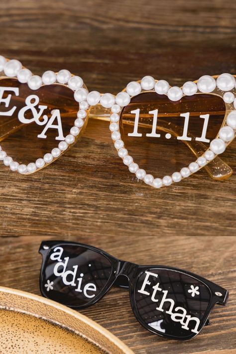 Trendy Personalized Wedding Sunglasses Wedding Sunglasses, Photography Packages, Wedding Photography Packages, Photography Company, Wedding Parties, Creative Wedding, Plan Your Wedding, Custom Wedding, Personalized Wedding