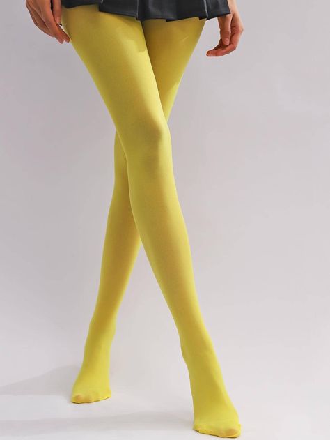 Solid Minimalist TightsI discovered amazing products on SHEIN.com, come check them out! Yellow Tights, Daisy Duck, Women Socks, Womens Tights, Socks And Hosiery, Tokyo Revengers, Amazing Products, Socks Women, Hosiery