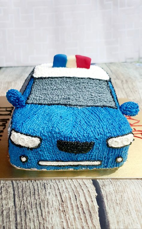 Police Car Cake, Police Car Cakes, Cake Buttercream Frosting, Police Cake, Car Cakes, Police Party, Cake Buttercream, Car Cake, Police Car