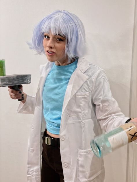 Rick Costume Female, Outfits Men Ideas, Rick Sanchez Costume, Rick Costume, Rick And Morty Costume, Morty Costume, Party Outfit Men, Bff Halloween Costumes, Halloween Makeup Diy