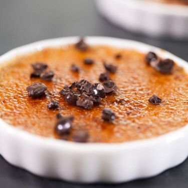 Coffee & Creme Brulee by Jeff Mauro Desserts Fancy, Coffee Creme Brulee, Jeff Mauro, Cream Brulee, The Kitchen Food Network, Pudding Cup, Chocolate Covered Espresso Beans, Creme Brulee Recipe, Brulee Recipe