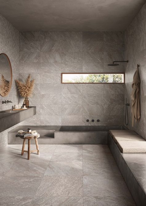 Modern Earthy Home Decor: The Big Interior Design Trend For 2021 — MELANIE LISSACK INTERIORS Tiles Design For Floor, Home Spa Bathroom, Bathroom Bench, Earthy Home Decor, Earthy Home, Brick Decor, Modern Flooring, Floor Tile Design, Tile Trends