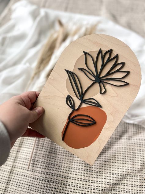 Boho Floral Greenery Wood Sign, Arch Modern Wall Decor, Feminine Wall Art, Modern Boho, Minimalist, Laser Cut Decor, Boho Home Decor - Etsy Personalized Laser Cut Gifts, Wooden Laser Cut Gift Ideas, Boho Wood Signs, Wood Laser Engraving Ideas, Laser Wood Projects, Wood Laser Cut Ideas, Laser Art Wood, Laser Cut Wood Projects, Wood Engraving Ideas