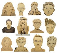 Cardboard Portraits, Classe D'art, Sculpture Inspiration, High School Art Lessons, High School Art Projects, Sculpture Lessons, Cardboard Sculpture, Posca Art, Sculpture Projects