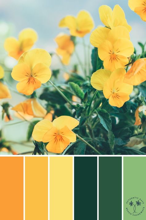 Flowers Color Palette, Yellow Color Palette, Yellow Palette, Color Palette Yellow, Color Schemes Colour Palettes, Green Palette, Flowers Color, Color Palette Bright, Green Colour Palette