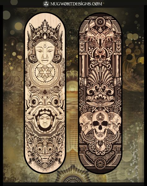 Laser-Etched Maple Boards on Behance Skate Board Designs, Skateboard Artwork, Skateboarding Art, Skateboard Graphics, Surfboard Painting, Longboard Design, Skateboard Deck Art, Deck Art, Skateboard Art Design