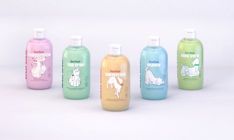 Burbur on Behance Dog Product Packaging, Dog Grooming Branding Design, Pet Shampoo Label Design, Dog Shampoo Packaging Design, Fresh Branding, Pet Brand, Pet Food Packaging, Dog Spray, Kids Salon