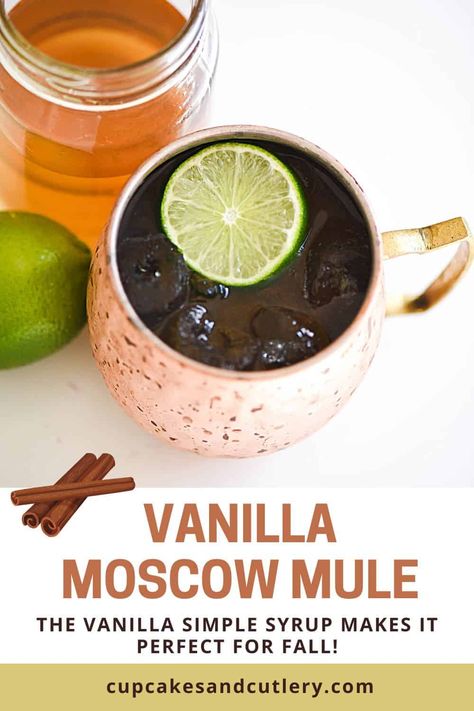 Russian Mule Recipe, Vanilla Vodka Cocktails Easy, Thanksgiving Moscow Mule Recipe, Fall Moscow Mule Recipe, Mule Recipe Vodka, Vanilla Vodka Cocktails, Vanilla Vodka Drinks, Mule Variations, Autumn Beverages