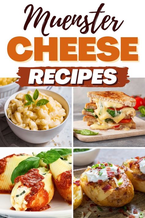 These Muenster cheese recipes range from tasty pasta and grilled cheese to stuffed chicken bakes and classic mac and cheese. "Wow" doesn't cover it! Munster Cheese Recipes, Muenster Cheese Recipes, Fresh Cheese Recipe, Chicken Bakes, Munster Cheese, Classic Mac And Cheese, Muenster Cheese, Classic Grilled Cheese, Cheese Pairings