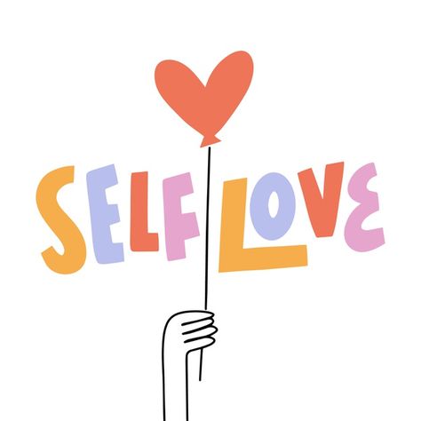 Colorful self love lettering Free Vector | Free Vector #Freepik #freevector #heart #love #design #typography Love Yourself Typography, Self Love Graphic Design, Heart Graphic Design, Lettering Download, Practicing Self Love, Love Me Again, Hand Drawn Lettering, Hans Wegner, Outdoor Quotes