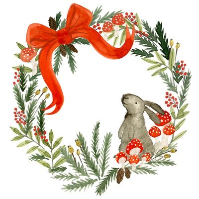 Hsulynn Pang | Advocate Art Advocate Art Christmas, Novogodišnji Ukrasi, Christmas Bunny, Advocate Art, Woodland Christmas, Bunny Wreath, Art Licensing, Art Christmas, Christmas Designs