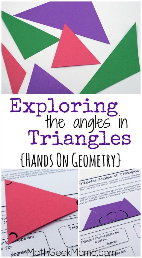 Geometry Angles, Exterior Angles, Angles Worksheet, Free Math Resources, Geometry Lessons, Teaching Geometry, Interior Design Blogs, Math Geek, 7th Grade Math