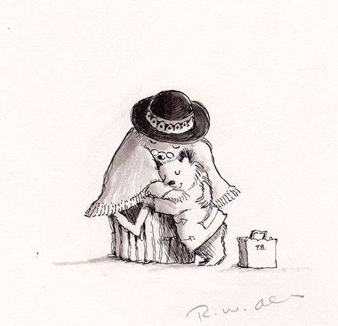 Original Paddington illustrations by R.W. Alley | R. Michelson Galleries Paddington Sketch, Paddington Tattoo, Paddington Bear Books, Children Book Illustration Watercolor, Brave Writer, Paddington Bear, Children's Book Illustration, The Good Old Days, Unique Tattoos