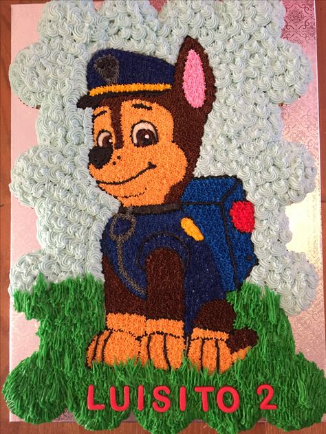 Chase paw patrol pull apart cupcake cake Paw Patrol Pull Apart Cupcakes, Cupcakes Paw Patrol, Paw Patrol Chase Cake, Chase Cake, Monkey Cakes, Paw Cake, Pull Apart Cupcake, Construction Birthday Cake, Paw Patrol Cupcakes