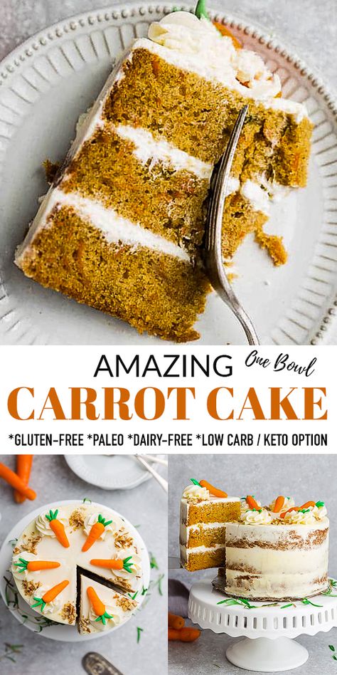 Almond Flour Easter Dessert, Grain Free Carrot Cake, Almond Carrot Cake, Refined Sugar Free Carrot Cake, Almond Flour Carrot Cake, Simple Carrot Cake Recipe, Coconut Flour Carrot Cake, Simple Carrot Cake, Gluten Free Carrot Cake Recipe