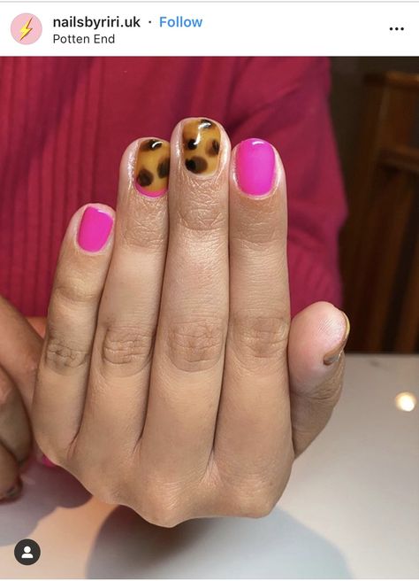 Pink Tortoise Nails, Pink And Tortoise Shell Nails, Neon Tortoise Shell Nails, Carey Nails, Tortoise Nails, Tortoise Shell Nails, Shell Nails, Simple Nail Art, Hard Gel Nails