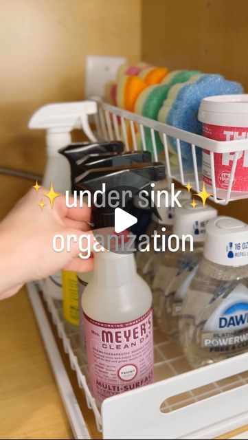 Elaina Zinke on Instagram: "Comment SINK to get these under sink organizers sent straight to your inbox! 🧼🫧

**Also linked in my Amazon Storefront (in my bio) under “Under Sink” 

#undersinkorganization #kitchenorganization #asmrsounds #organizewithme #cabinetorganization #organizedhome #amazonfinds #dawnpowerwash #dawndishsoap #lemishine #thepinkstuff #mrsmeyers #forceofnatureclean #scrubdaddy" Undersink Organization Bathroom, Kitchen Sink Cleaner, Under Kitchen Sink, 100k Views, Under Sink Storage, Under Sink Organization, Dawn Dish Soap, Sink Storage