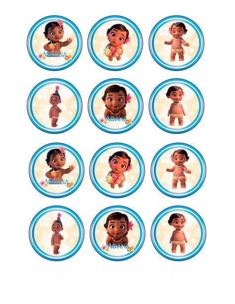 Moana Printables, Moana Cupcake Toppers, Moana Cupcake, Moana Birthday Party Theme, Moana Theme Birthday, Baby Cupcake Toppers, Festa Moana Baby, Moana Bebe, Moana Theme