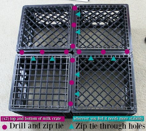 This milk crate storage idea is so simple you’ll be surprised you didn’t think of it sooner! Milk Crate Shelves, Apple Crate Shelves, Milk Crate Storage, Ikea Trones, Crate Bench, Storage Hack, Upcycle Storage, Crate End Tables, Diy Shoe Storage