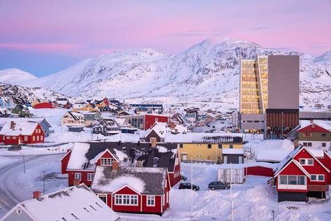 Nuuk Greenland #city #cities #buildings #photography Greenland Photography, Nuuk Greenland, Greenland Travel, Living Modern, Arctic Circle, Winter Scenery, Travel List, Travel Information, Winter Photography