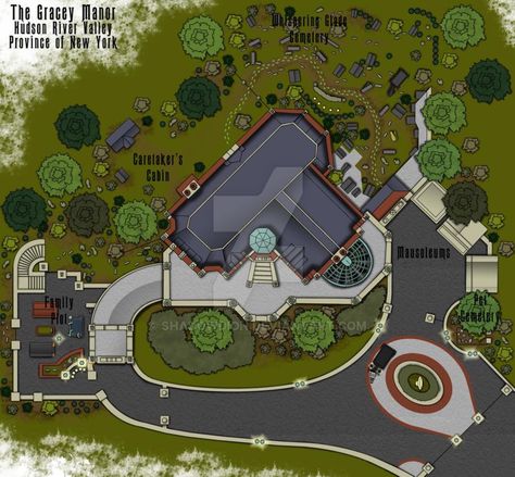 Haunted Mansion Grounds Floor Plan by shadowdion on @DeviantArt Gracey Manor Haunted Mansion, Haunted Mansion Exterior, Disney Haunted Mansion Art, Mansion Aesthetic, Mansion Bedroom, Haunted Mansion Disneyland, Ghost House, Mansion Exterior, Mansion Designs