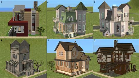 Mod The Sims - Tiny Starter Houses (5+1 Lots | 1x1 | Different Styles | Under §20,000 | No CC) Sims 2 Tiny House, Sims 2 Houses No Cc, Sims 2 Lots Cc, Sims 2 Build, Sims 2 Lots, Sims 2 House, Types Of Themes, Sims Inspiration, Small Nurseries