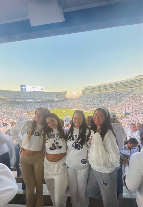 Penn State White Out Outfit, Penn State Game Day, Penn State White Out, Penn State Game, College Football Outfits, Filter Ideas, Gameday Fits, Gameday Outfits, College Gameday