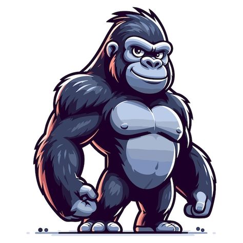 King Kong Illustration, Gorilla Illustration Graphic Design, Gorilla Cartoon Drawing, King Kong Cartoon, King Kong Drawing, Gorilla Cartoon, Cartoon Gorilla, Gorilla Illustration, King Kong Art