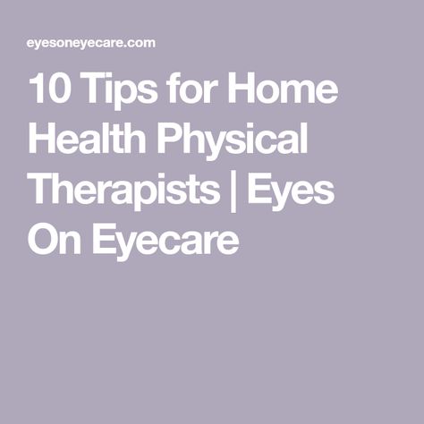 Home Health Physical Therapy, Packing A Cooler, Bad Feeling, Pack Lunch, Career Education, Physical Therapist, Home Health, Physical Therapy, Eye Care