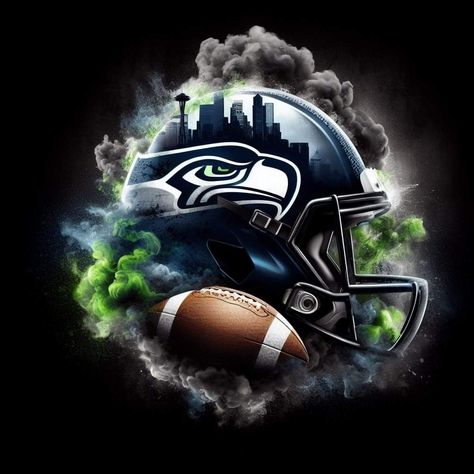 Seattle Seahawks Wallpaper, Seahawks Wallpaper, Seahawk Logo, Football Helmet Design, Gnome Wallpaper, Nfl Logos, Nfl Seahawks, Seattle Seahawks Logo, Seattle Seahawks Football