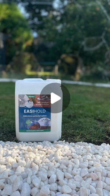 Becky Russell - Budget DIY Tips, How-Tos and Before & Afters on Instagram: "Ad - This is a game-changing stone binder from @easihold by @vubaresinproducts that I never even knew I needed.   Imagine how much better it will be if your stones aren’t being kicked all over your garden, and instead they stay in place?   EasiHold is a revolutionary stone binder that is:   • Permeable  • Easy to use • Water based • Non harmful • Safe for pets   It will hold your stones in place with a strong bond whilst still allowing water to permeate to the ground below, so no flooding.   Application: • Make sure you have 48 hours of warm weather after applying. • Remove any dirt or debris in advance as this can effect the bond. • As it’s a water-based product, when the water evaporates, the glue sets.  • If it’ Landscape Rock Glue, Mailbox Landscaping Rocks, Stone Glue, Mailbox Landscaping, Walkway Landscaping, Landscape Rock, White Pebbles, Stone Pathway, Pebble Stone