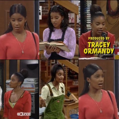 Zaria Peterson, Reagan Gomez 90s, Reagan Gomez, 90s Black Culture Aesthetic, Black Hair 90s, 2000s Hairstyles, 90s 2000s Fashion, Dark Complexion, 90s Looks