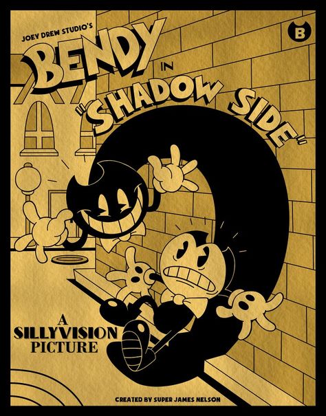 Bendy And Boris, Boris The Wolf, Shadow Side, The Fallen Angel, Cartoon Style Drawing, Alice Angel, Cartoon Posters, Ink Machine, 캐릭터 드로잉