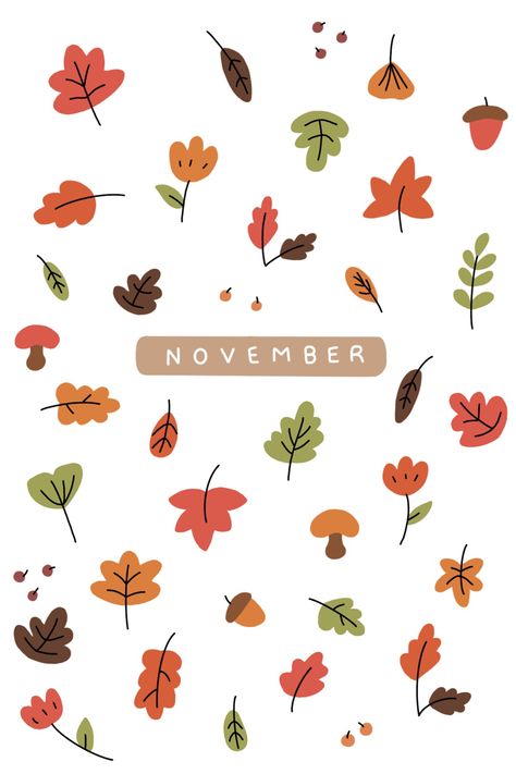 Nov Bullet Journal, November Journal Cover, November Widget, November Planner, Happy Thanksgiving Wallpaper, Australia Wallpaper, Autumn Doodles, Holiday Iphone Wallpaper, Cool Backgrounds For Iphone