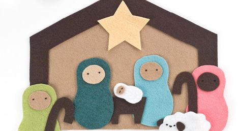 Felt Playset, Prek Christmas, Felt Nativity, Diy Nativity, Wild Olive, Felt Crafts Christmas, Nativity Sets, The Nativity, Nativity Crafts