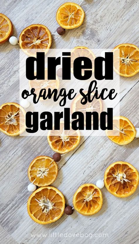 dried orange slice garland for the holidays Dried Orange Garland, Thanksgiving Garland, Orange Ornaments, Modern Homestead, How To Make Orange, Hanging Herbs, Inexpensive Crafts, Orange Christmas, Orange Slice