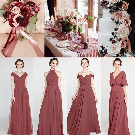 Canyon Rose Wedding, Desert Rose Bridesmaid Dresses, Braidsmaid Dresses, With Bridesmaid, Canyon Rose, Cinnamon Rose, Rose Gown, 2nd Wedding, Wedding Color Ideas