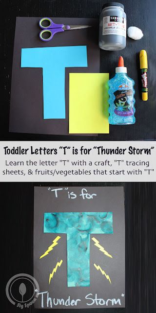 Letter T Craft - Toddler/Preshooler letter of the week craft T is for Thunder Storm with related craft and tracing sheets. - Discover the wonderful world of Letter T with our toddler-friendly collection of letter making activities! Engage your little ones in a fun and educational journey and boost their vocabulary skills as they learn to identify and pronounce various ‘T’ words. #LetterT #Toddlers #Preschoolers #LearningThroughPlay #EarlyEducation #VocabularyBuilding #AlphabetFun Letter T Crafts For Toddlers, T Is For, Letter T Craft, Micro School, T Words, Letter T Crafts, Letter T Activities, Writing Activities For Preschoolers, Alphabet Crafts Preschool