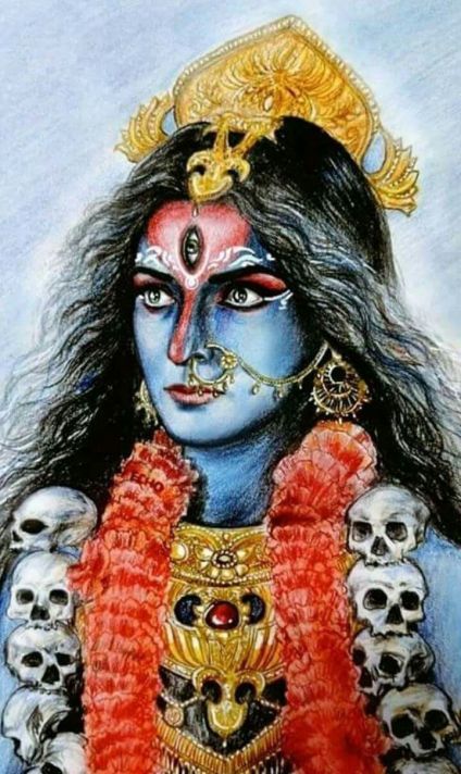 Goddess Kali - The Feminine Form of Time Maa Kali Images, Kali Puja, Kali Hindu, Indian Goddess Kali, Durga Kali, Kali Ma, Kali Mata, Goddess Kali, Durga Painting