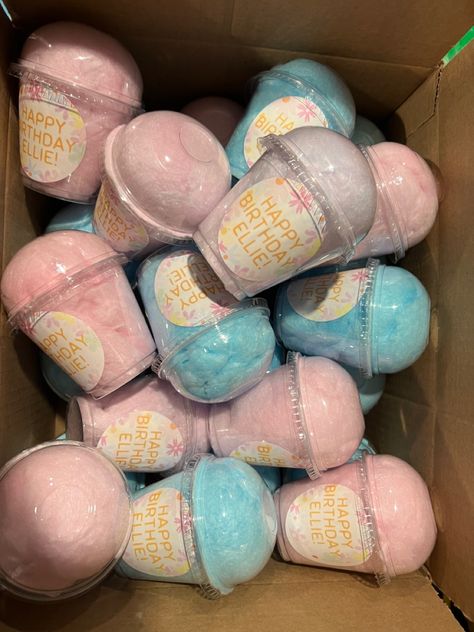 Cotton Candy Favors Cotton Candy Favors Birthday, Cotton Candy Gifts, Unique Party Favors Birthday, Candy Business Ideas, Cotton Candy Business, Cotton Candy Favors, Candy Business, Fun Party Favors, Cotton Candy Party