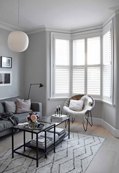 Ultimate Guide to Decorating a Bay Window | Shutterly Fabulous Room With Bay Window Layout, Bay Window Layout, Living Room With Bay Window Layout, Living Room With Bay Window, Small Bay Window, Room With Bay Window, Window Layout, Bay Window Shutters, Bay Window Living Room