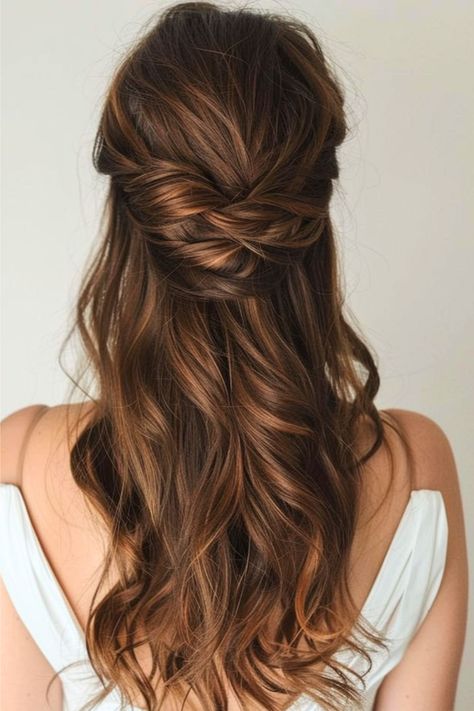 hair dye ideas, hair ideas, hairstyle ideas, haircut ideas, brown hair, Beachy Waves,Messy Bun,High Ponytail,Faux Hawk,Bubble Ponytail,Dutch Braid,Side Swept Curls,Sleek Low Bun,Space Buns,Half Up Half Down,Classic French Twist,Box Braids, Black Tie Hair, Black Tie Hairstyles, Black Tie Hairstyle, Haircut Ideas Brown Hair, Dutch Side Braid, Semi Formal Hairstyles, Prom Hairstyle Ideas, Curly Prom Hair, Blonde High