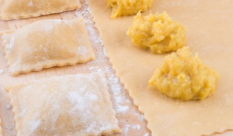 Butternut Squash Ravioli Filling, Ravioli Filling Recipe, Misfit Market, Recipe Butternut Squash, Ravioli Dough, Homemade Pasta Dough, Butternut Recipes, Squash Ravioli, Ravioli Filling