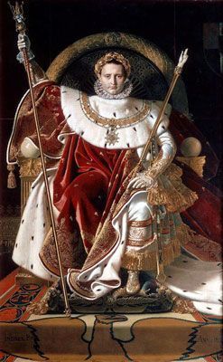 Ingres Napoléon on his Imperial Throne (1806) First French Empire, Anselm Kiefer, Famous Portraits, Leyte, William Blake, William Turner, French Empire, French Culture, French Revolution