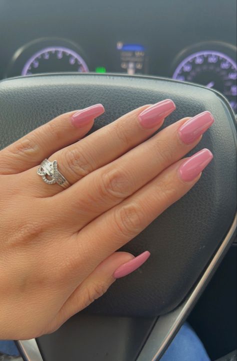 Mauve nails, pretty nails, nude nails, classy nails, manicure, pedicure, medium length nails, short nails, long nails Ballerina Nails Medium Length Pink, Pink Ballerina Nails, Medium Length Nails, No Chip Manicure, Length Nails, Mauve Nails, Nails Classy, Nails Pretty, Nails Nude