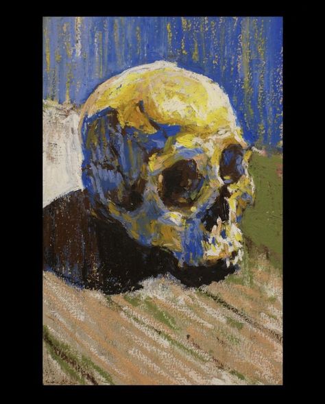 Pastel Skull, Soft Pastels Drawing, Sennelier Oil Pastels, A Level Art Sketchbook, Oil Pastels Painting, Oil Pastel Paintings, Oil Pastel Art, Oil Pastel Drawings, Quirky Art