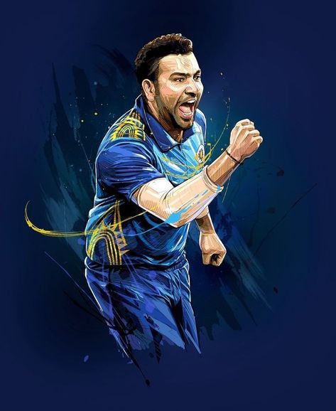 Rohit Sharma Illustration, Cricket Illustration, I Love Cricket Images, Ipl Cricket, Sports Illustration, Chic Illustration, Cricket Poster, Euro Cup, Creative Book Covers