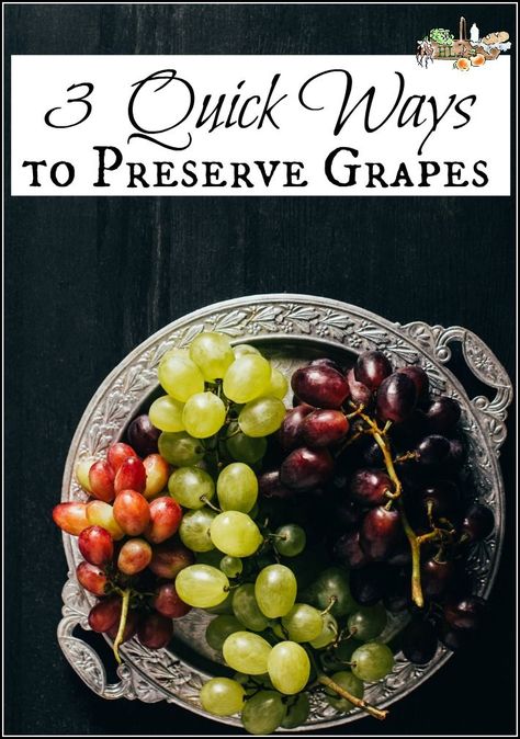 Dandelion Candy, Frozen Grapes, Canning Food, Grape Recipes, Canned Tomatoes, Fruit Leather, Green Grapes, Food Preservation, Reduce Food Waste