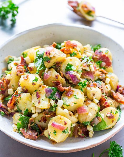 Apples Salad, Bacon Potato Salad Recipe, Potato Salad Mayonnaise, Vinegar Potato Salad, Dill Potato, Potato Salad With Bacon, Salad Recipes With Bacon, Salad Potato, Potato Salad Dill